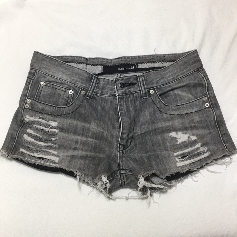 Pre-Loved Gray Eloquent Denim Shorts
